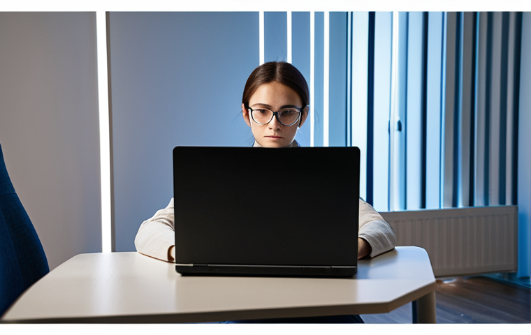 A focused young adult, fully clothed in comfortable yet modest attire, sitting at a clean, contemporary desk with a laptop displaying lines of code. The setting is a brightly lit, minimalist home office, emphasizing quiet concentration and steady progress in programming. The person's expression is calm and determined, embodying patience in the learning process. safe for work, appropriate content, fully clothed, modest clothing, perfect anatomy, correct proportions, natural pose, well-formed hands, proper finger count, natural body proportions, professional photography, high quality.
